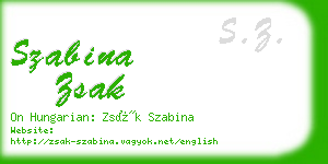 szabina zsak business card